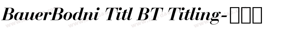 BauerBodni Titl BT Titling字体转换